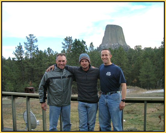 Steve, Kevin & Mike during their autumn climbing visit to Devils Tower
