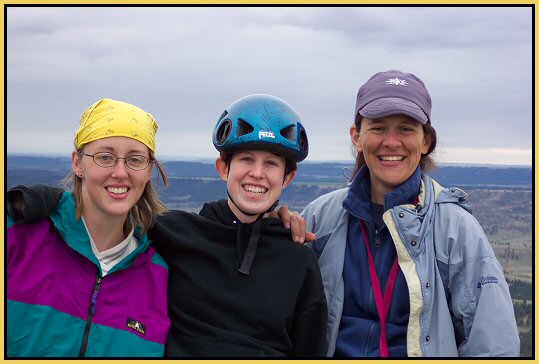 Kristen, Stacey & Kate atop of Devils Tower Summit